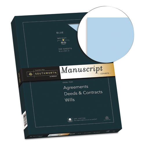 25% Cotton Manuscript Cover, 30lb, 9 X 12.5, 100-pack