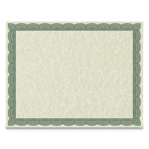 Parchment Certificates, Retro, 8 1-2 X 11, Ivory W- Blue & Silver-foil Border, 50-pack