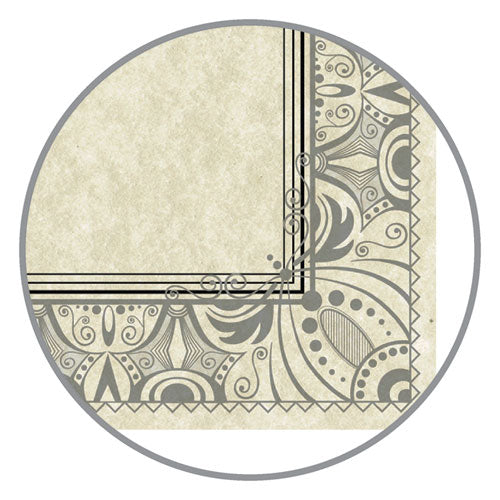 Parchment Certificates, Retro, 8 1-2 X 11, Ivory W- Black & Silver-foil Border, 50-pack