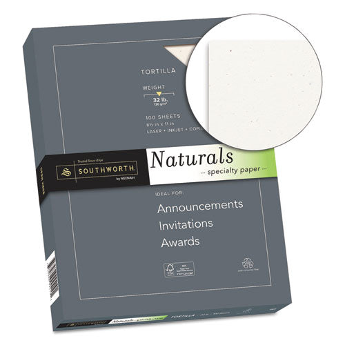 Naturals Paper, 32 Lb, 8.5 X 11, Tortilla, 100-pack