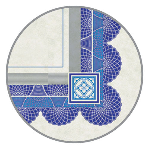 Parchment Certificates, Academic, Ivory W- Blue & Silver-foil Border, 8 1-2 X 11, 15-pack