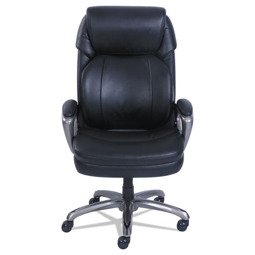Cosset Big And Tall Executive Chair, Supports Up To 400 Lbs., Black Seat-black Back, Slate Base