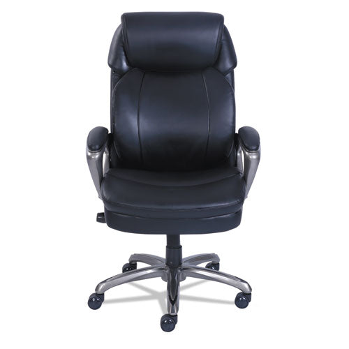 Cosset High-back Executive Chair, Supports Up To 275 Lbs., Black Seat-black Back, Slate Base