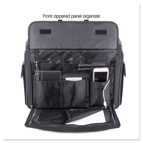 Catalog-computer Case On Wheels, Nylon, 18 X 8 X 13, Black