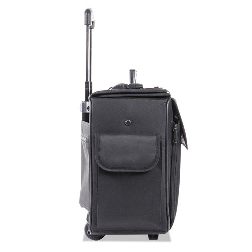 Catalog-computer Case On Wheels, Nylon, 18 X 8 X 13, Black
