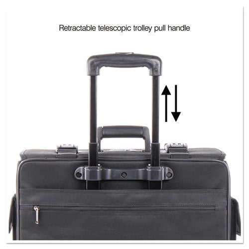 Catalog-computer Case On Wheels, Nylon, 18 X 8 X 13, Black