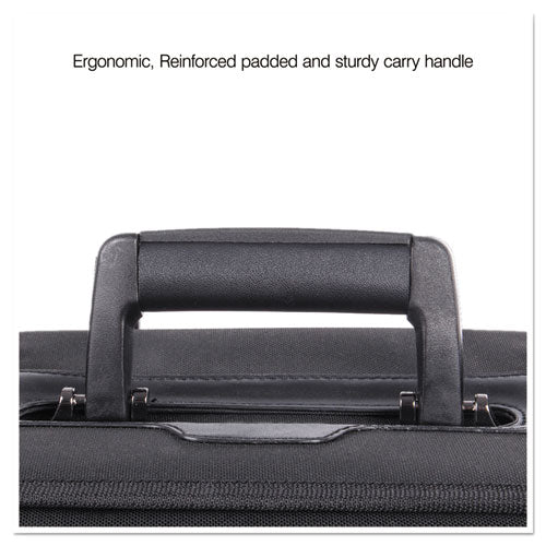 Catalog-computer Case On Wheels, Nylon, 18 X 8 X 13, Black