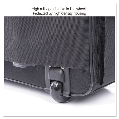 Catalog-computer Case On Wheels, Nylon, 18 X 8 X 13, Black