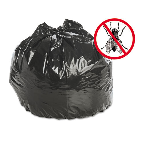 Insect-repellent Trash Bags, 35 Gal, 2 Mil, 33" X 45", Black, 80-box