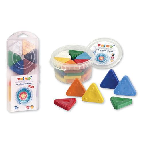 Primo Triangle Crayons, Assorted Colors, 12-pack