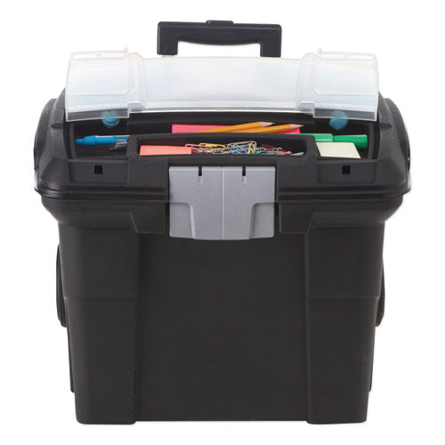 Premium File Cart, 15w X 16.38d X 14.25 To 30h, Black