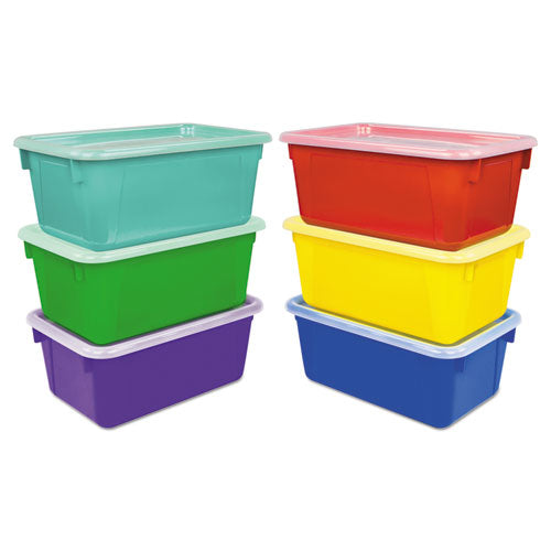 Cubby Bins, 12.25" X 7.75" X 5.13", Assorted Colors, 6-pack