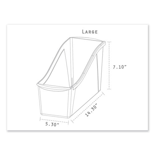 Interlocking Book Bins, 4.75" X 12.63" X 7", Assorted Colors, 5-pack