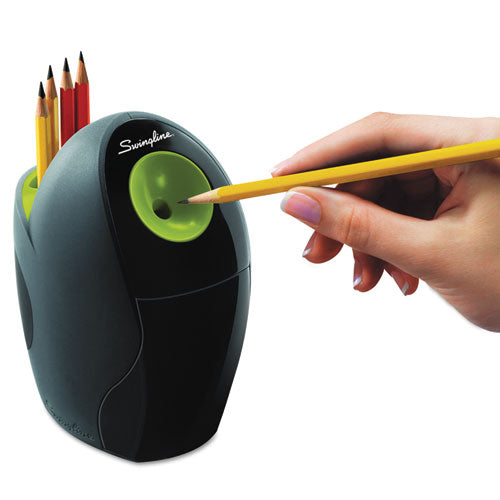 Personal Electric Pencil Sharpener, Ac-powered, 4.4" X 7.2" X 6.6", Graphite-green