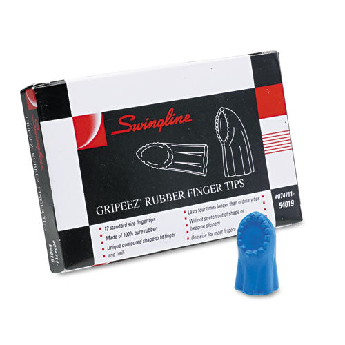 Gripeez Finger Tips, 11 1-2 (medium), Blue, Dozen