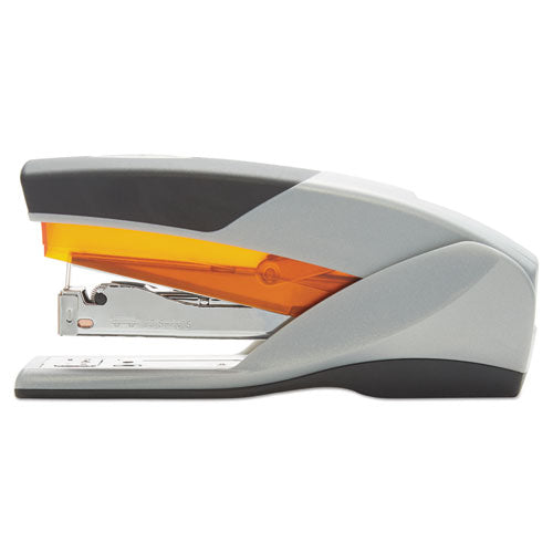 Optima 25 Reduced Effort Compact Stapler, 25-sheet Capacity, Gray-orange
