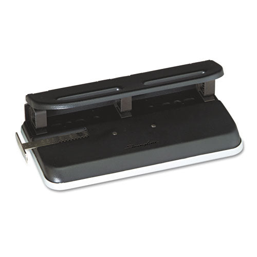 24-sheet Easy Touch Two-to-seven-hole Precision-pin Punch, 9-32" Holes, Black