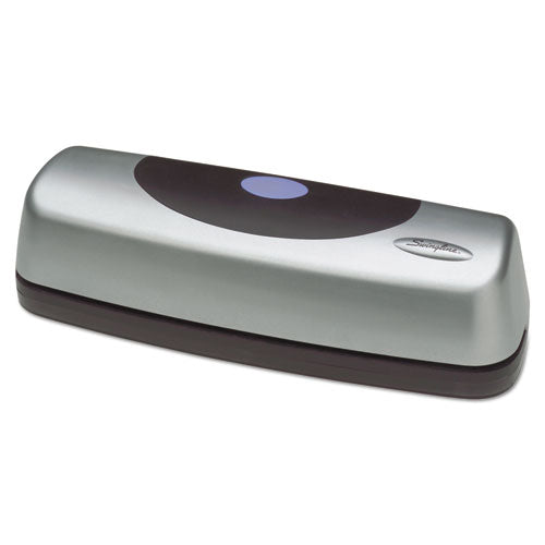 15-sheet Electric Portable Desktop Punch, Silver-black