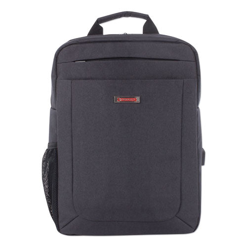 Cadence Slim Business Backpack, Holds Laptops 15.6", 4.5" X 4.5" X 17", Charcoal
