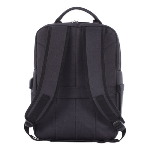 Cadence 2 Section Business Backpack, For Laptops 15.6", 6" X 6" X 17", Charcoal