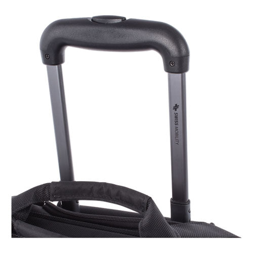 Purpose Business Case On Wheels, Holds Laptops 15.6", 8.5" X 8.5" X 16", Black