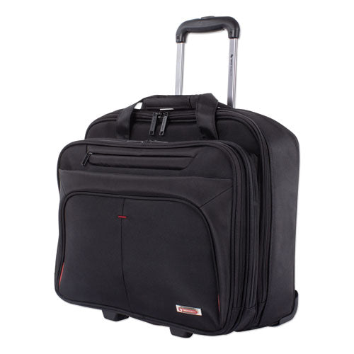 Purpose Business Case On Wheels, Holds Laptops 15.6", 8.5" X 8.5" X 16", Black