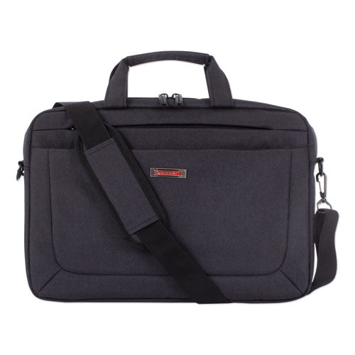 Cadence 2 Section Briefcase, Holds Laptops 15.6", 4.5" X 4.5" X 16", Charcoal