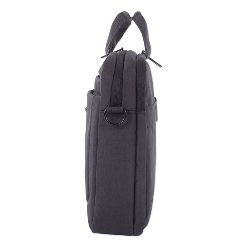 Cadence 2 Section Briefcase, Holds Laptops 15.6", 4.5" X 4.5" X 16", Charcoal