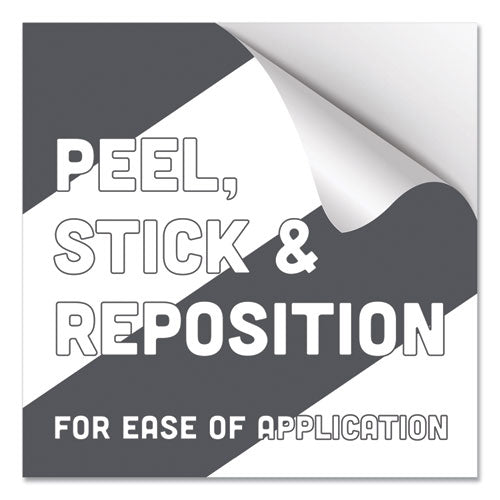 Besafe Carpet Decals, New Traffic Pattern For Your Safety; Please Follow The Signs, 12 X 18, White-gray, 7-pack