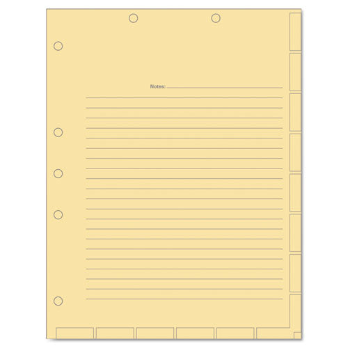 Medical Chart Index Divider Sheets, 11 X 8.5, Manila, 400-box