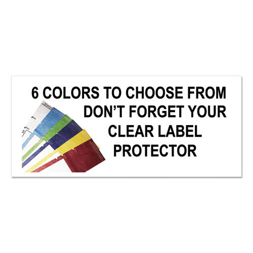 File Pocket Handles, 9.63 X 2, Green-white,  4-sheet, 12 Sheets-pack