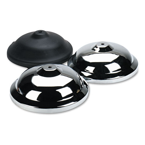 Crowd Control Bases, Chrome, 12" Dia, Silver, 2-box