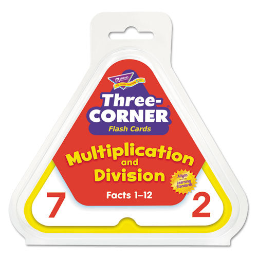 Multiplication-division Three-corner Flash Cards, 8 & Up, 48-set