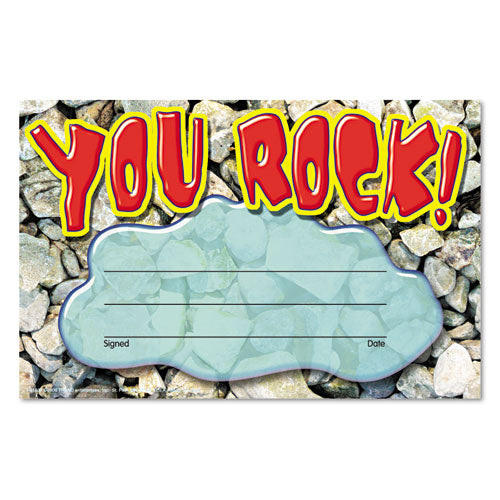 Recognition Awards, You Rock, 8.5w By 5.5h, 30-pack