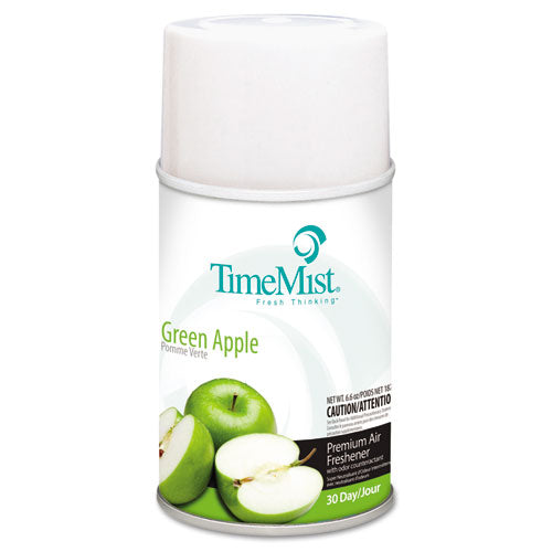 Premium Metered Air Freshener Refill, Green Apple, 5.3 Oz Aerosol, 12-carton