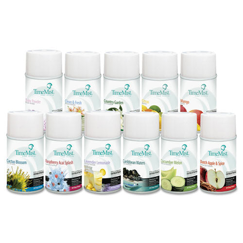 Premium Metered Air Freshener Refill, Assorted Fragrances, 6.6oz Aerosol, 12-carton