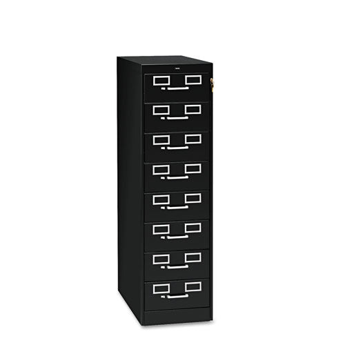 Eight-drawer File Cabinet For 3 X 5 & 4 X 6 Card, 15w X 28.5d X 52h, Putty