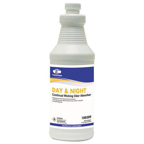 Day & Night Wicking Odor Absorber, 32 Oz Bottle, Lavender, 12-carton