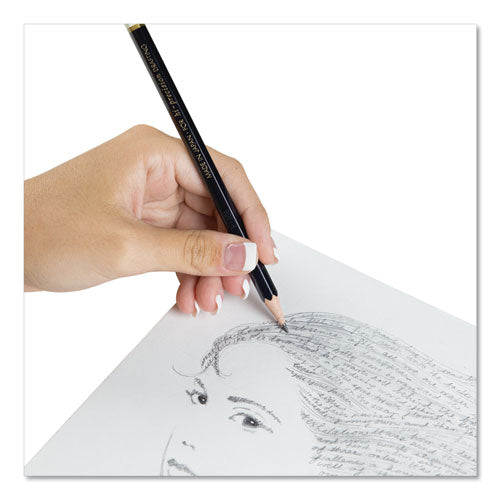 Drawing Pencil Set, 2 Mm, Assorted Lead Hardness Ratings, Black Lead, Black Barrel, 3-pack