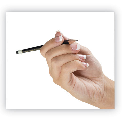 Drawing Pencil Set With Eraser, 2 Mm, Assorted Lead Hardness Ratings, Black Lead, Black Barrel, 6-pack