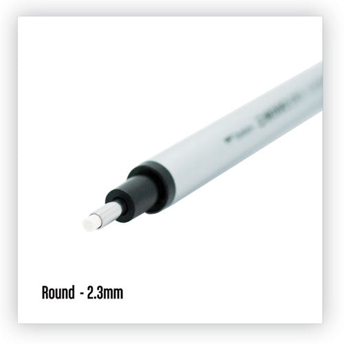 Drawing Pencil Set With Eraser, 2 Mm, Assorted Lead Hardness Ratings, Black Lead, Black Barrel, 6-pack