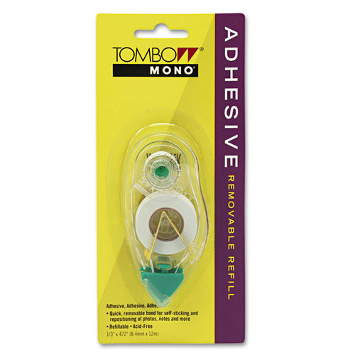 Mono Removable Adhesive Refill, 0.33" X 39.33 Ft, Dries Light Green