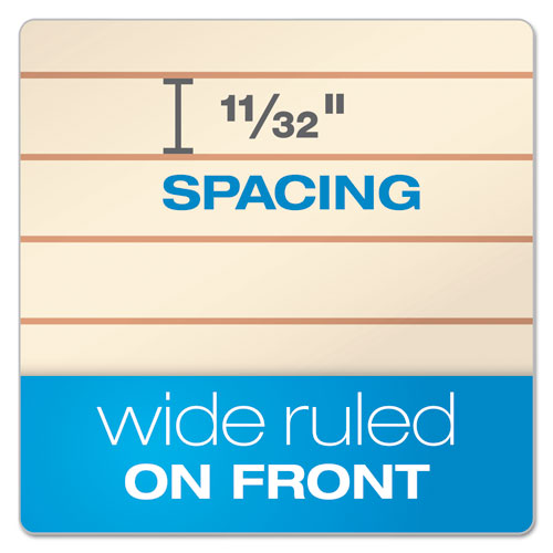 Gold Fibre Retro Wirebound Writing Pads, 1 Subject, Wide-legal Rule, Red Cover, 8.5 X 11.75, 70 Sheets