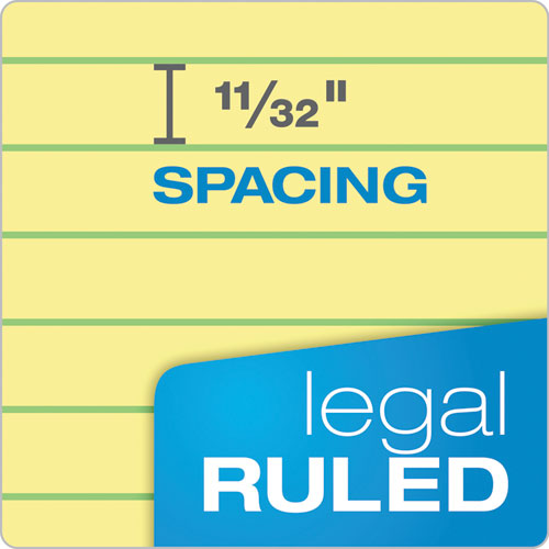 Gold Fibre Writing Pads, Wide-legal Rule, 8.5 X 11.75, Canary, 50 Sheets, Dozen