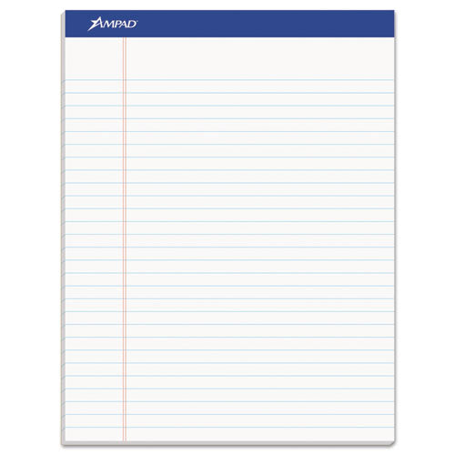 Recycled Writing Pads, Wide-legal Rule, 8.5 X 11.75, White, 50 Sheets, Dozen