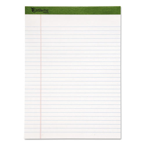 Earthwise By Oxford Recycled Pad, Wide-legal Rule, 8.5 X 11.75, White, 50 Sheets, Dz