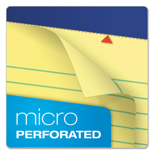 Perforated Writing Pads, Wide-legal Rule, 8.5 X 11.75, Canary, 50 Sheets, Dozen
