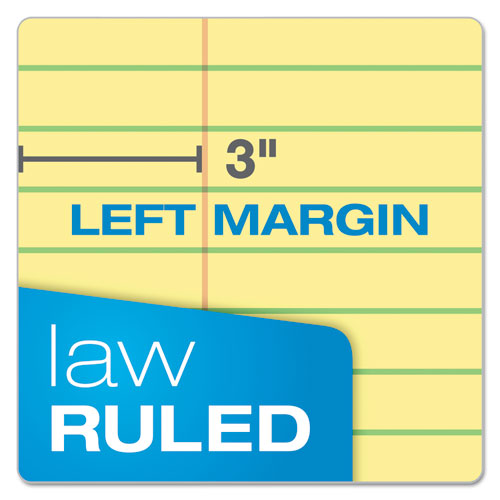 Double Sheet Pads, Pitman Rule, 8.5 X 11.75, Canary, 100 Sheets