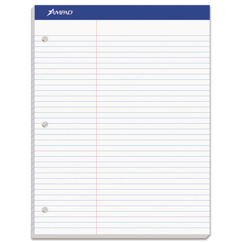 Double Sheet Pads, Narrow Rule, 8.5 X 11.75, Canary, 100 Sheets