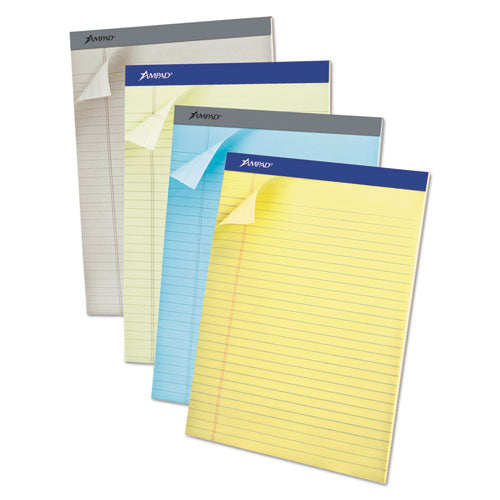 Pastel Writing Pads, Wide-legal Rule, 8.5 X 11.75, Green Tint, 50 Sheets, Dozen